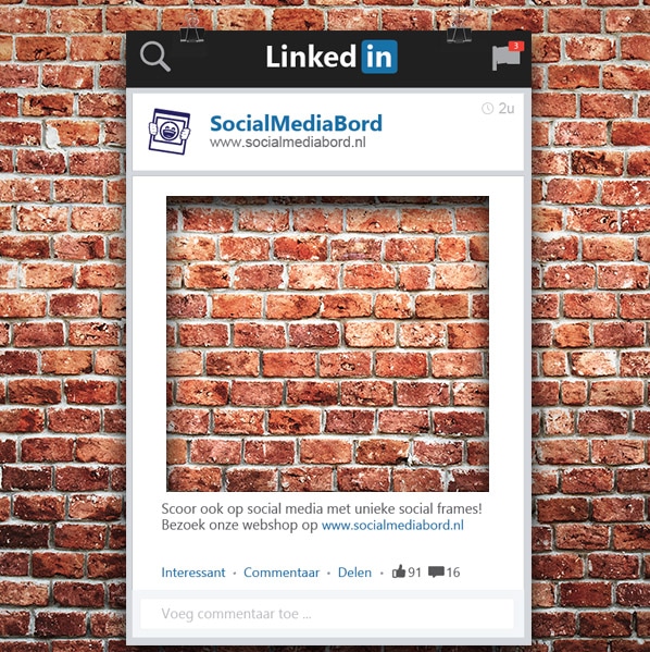 Linkedin frame Linkedin bord bestellen