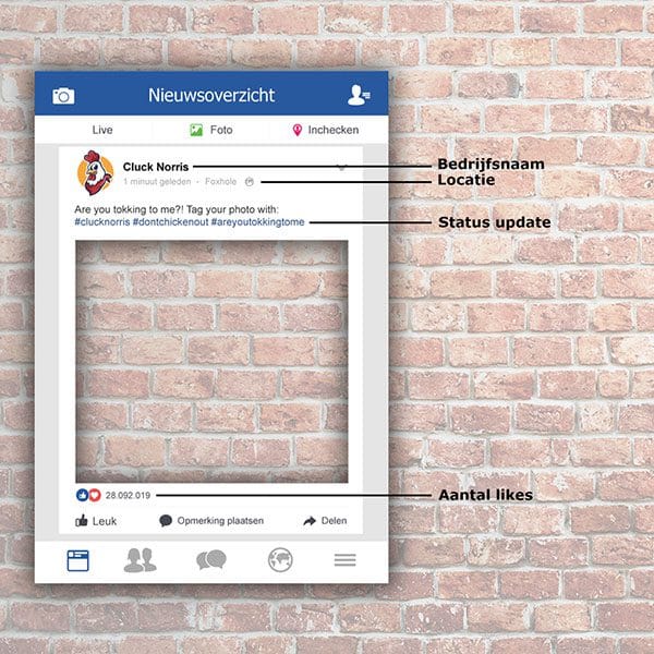 Facebook frame Facebook bord Foto frame hoe te bestellen