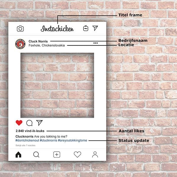 Instagram frame Instagram bord Instaframe hoe te bestellen