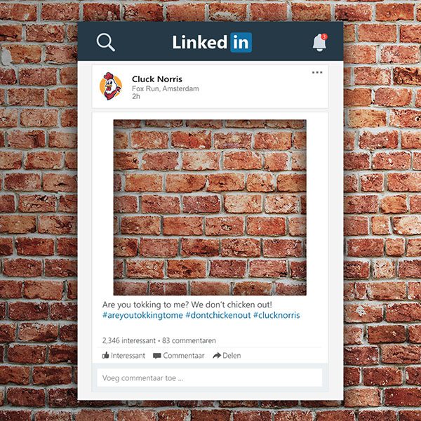 Linkedin frame Linkedin bord bestellen