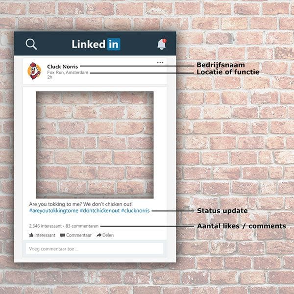 Linkedin frame Linkedin bord hoe te bestellen